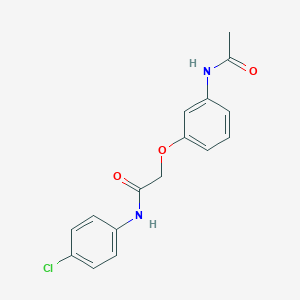 molecular formula C16H15ClN2O3 B5750361 2-[3-(acetylamino)phenoxy]-N-(4-chlorophenyl)acetamide 