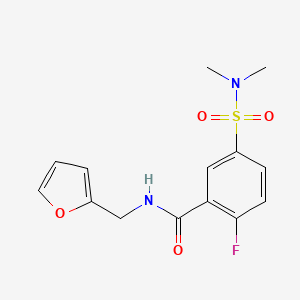 5-[(dimethylamino)sulfonyl]-2-fluoro-N-(2-furylmethyl)benzamide