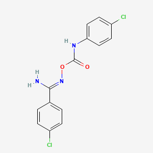 4-chloro-N'-({[(4-chlorophenyl)amino]carbonyl}oxy)benzenecarboximidamide