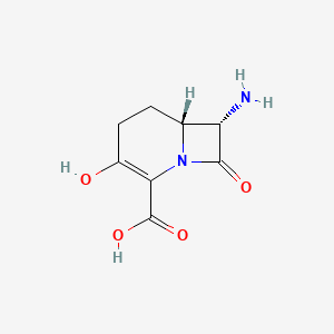 molecular formula C8H10N2O4 B575038 (6R,7S)-7-amino-3-hydroxy-8-oxo-1-azabicyclo[4.2.0]oct-2-ene-2-carboxylic acid CAS No. 183383-82-6