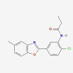 N-[2-chloro-5-(5-methyl-1,3-benzoxazol-2-yl)phenyl]propanamide