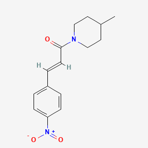 molecular formula C15H18N2O3 B5750388 4-methyl-1-[3-(4-nitrophenyl)acryloyl]piperidine 