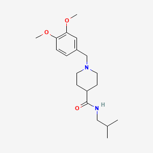 molecular formula C19H30N2O3 B5750397 1-(3,4-dimethoxybenzyl)-N-isobutyl-4-piperidinecarboxamide 