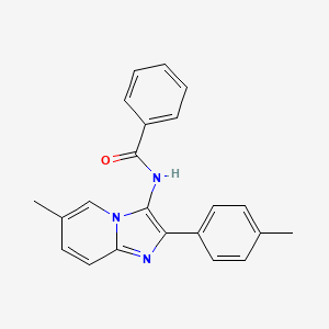 molecular formula C22H19N3O B5750402 N-[6-methyl-2-(4-methylphenyl)imidazo[1,2-a]pyridin-3-yl]benzamide 