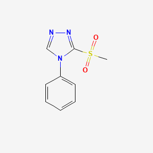 molecular formula C9H9N3O2S B5750409 3-(methylsulfonyl)-4-phenyl-4H-1,2,4-triazole 