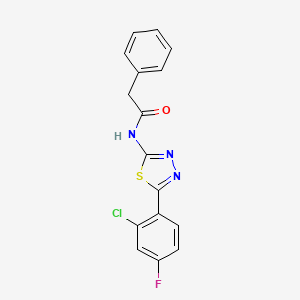 N-[5-(2-chloro-4-fluorophenyl)-1,3,4-thiadiazol-2-yl]-2-phenylacetamide