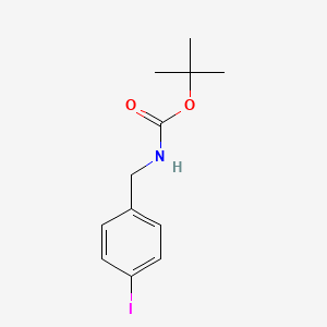 molecular formula C12H16INO2 B575043 叔丁基 4-碘苄基氨基甲酸酯 CAS No. 189132-01-2