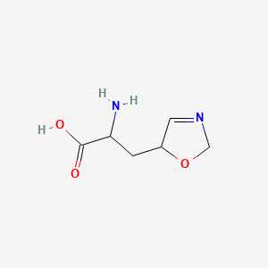molecular formula C6H10N2O3 B575044 3-(2,5-Dihydro-1,3-oxazol-5-yl)alanine CAS No. 186972-66-7
