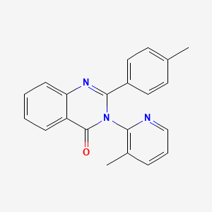 molecular formula C21H17N3O B5750448 2-(4-methylphenyl)-3-(3-methyl-2-pyridinyl)-4(3H)-quinazolinone 