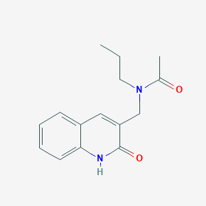 molecular formula C15H18N2O2 B5750465 N-[(2-hydroxy-3-quinolinyl)methyl]-N-propylacetamide 