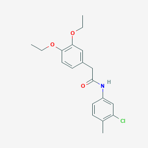 molecular formula C19H22ClNO3 B5750471 N-(3-chloro-4-methylphenyl)-2-(3,4-diethoxyphenyl)acetamide 