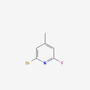 molecular formula C6H5BrFN B575051 2-Bromo-6-fluoro-4-methylpyridine CAS No. 180608-37-1