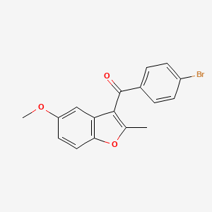 molecular formula C17H13BrO3 B5750511 (4-bromophenyl)(5-methoxy-2-methyl-1-benzofuran-3-yl)methanone 