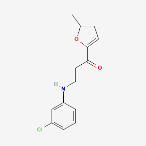 3-[(3-chlorophenyl)amino]-1-(5-methyl-2-furyl)-1-propanone