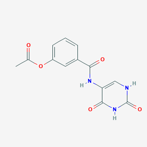 molecular formula C13H11N3O5 B5750541 3-{[(2,4-dioxo-1,2,3,4-tetrahydro-5-pyrimidinyl)amino]carbonyl}phenyl acetate 