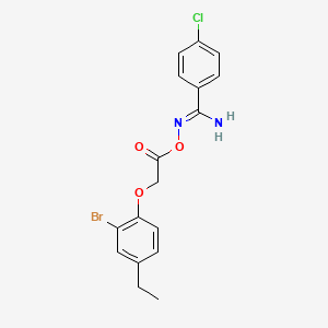 molecular formula C17H16BrClN2O3 B5750584 N'-{[(2-bromo-4-ethylphenoxy)acetyl]oxy}-4-chlorobenzenecarboximidamide 