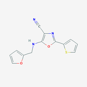 5-[(2-furylmethyl)amino]-2-(2-thienyl)-1,3-oxazole-4-carbonitrile