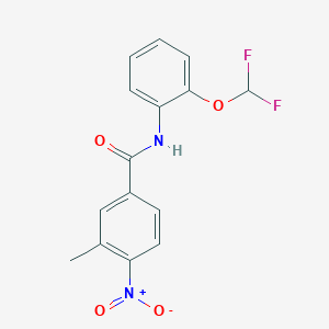 molecular formula C15H12F2N2O4 B5750609 N-[2-(difluoromethoxy)phenyl]-3-methyl-4-nitrobenzamide 