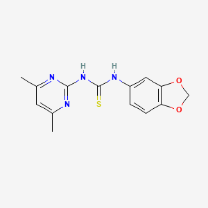 N-1,3-benzodioxol-5-yl-N'-(4,6-dimethyl-2-pyrimidinyl)thiourea