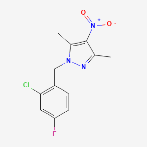 molecular formula C12H11ClFN3O2 B5750629 1-(2-chloro-4-fluorobenzyl)-3,5-dimethyl-4-nitro-1H-pyrazole 