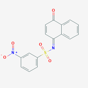 molecular formula C16H10N2O5S B5750644 3-nitro-N-(4-oxo-1(4H)-naphthalenylidene)benzenesulfonamide 