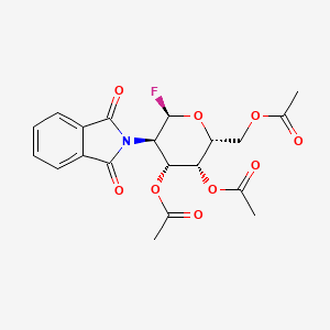 molecular formula C20H20FNO9 B575065 2-Deoxy-2-phthalimido-3,4,6-tri-O-acetyl-alpha-D-galactopyranosyl fluoride CAS No. 177966-56-2