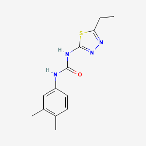 molecular formula C13H16N4OS B5750659 N-(3,4-dimethylphenyl)-N'-(5-ethyl-1,3,4-thiadiazol-2-yl)urea 