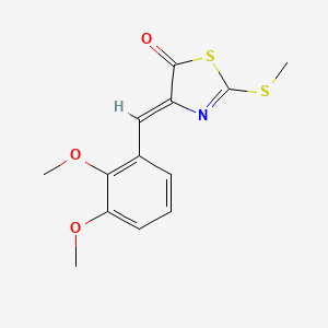 molecular formula C13H13NO3S2 B5750664 4-(2,3-dimethoxybenzylidene)-2-(methylthio)-1,3-thiazol-5(4H)-one 