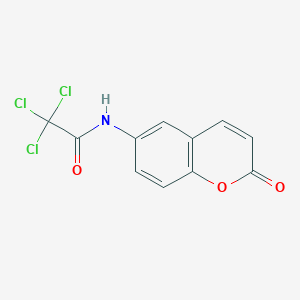 molecular formula C11H6Cl3NO3 B5750685 2,2,2-trichloro-N-(2-oxo-2H-chromen-6-yl)acetamide 