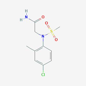 molecular formula C10H13ClN2O3S B5750707 N~2~-(4-chloro-2-methylphenyl)-N~2~-(methylsulfonyl)glycinamide 