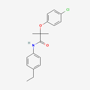 2-(4-chlorophenoxy)-N-(4-ethylphenyl)-2-methylpropanamide
