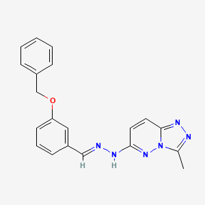 molecular formula C20H18N6O B5750722 3-(benzyloxy)benzaldehyde (3-methyl[1,2,4]triazolo[4,3-b]pyridazin-6-yl)hydrazone 