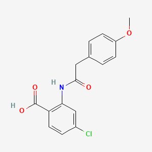 molecular formula C16H14ClNO4 B5750741 4-chloro-2-{[(4-methoxyphenyl)acetyl]amino}benzoic acid 