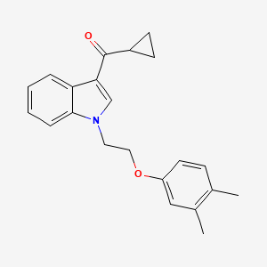 molecular formula C22H23NO2 B5750777 cyclopropyl{1-[2-(3,4-dimethylphenoxy)ethyl]-1H-indol-3-yl}methanone 
