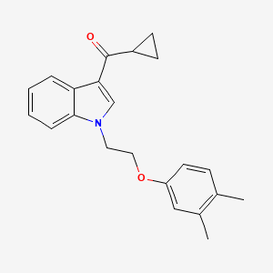 3-CYCLOPROPANECARBONYL-1-[2-(3,4-DIMETHYLPHENOXY)ETHYL]-1H-INDOLE