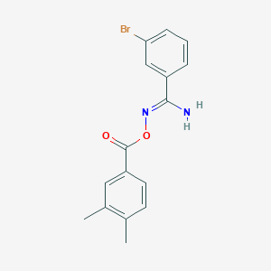 molecular formula C16H15BrN2O2 B5750779 3-bromo-N'-[(3,4-dimethylbenzoyl)oxy]benzenecarboximidamide 