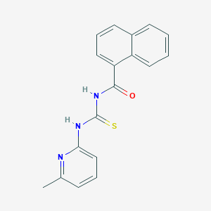 molecular formula C18H15N3OS B5750787 N-{[(6-methyl-2-pyridinyl)amino]carbonothioyl}-1-naphthamide 