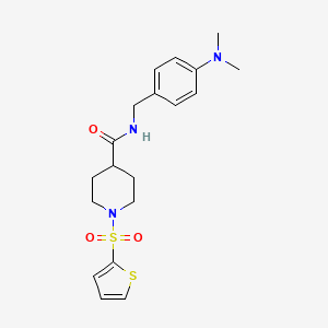 N-[4-(dimethylamino)benzyl]-1-(2-thienylsulfonyl)-4-piperidinecarboxamide