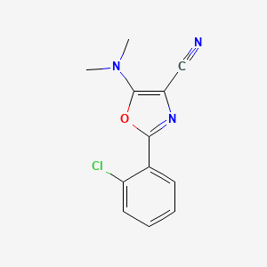 molecular formula C12H10ClN3O B5750811 2-(2-chlorophenyl)-5-(dimethylamino)-1,3-oxazole-4-carbonitrile 