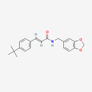molecular formula C21H23NO3 B5750834 N-(1,3-benzodioxol-5-ylmethyl)-3-(4-tert-butylphenyl)acrylamide 