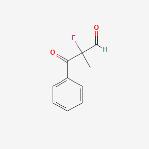 molecular formula C10H9FO2 B575087 2-Fluoro-2-methyl-3-oxo-3-phenylpropanal CAS No. 187838-02-4