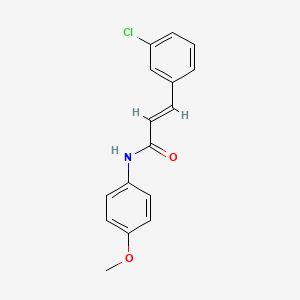 molecular formula C16H14ClNO2 B5750870 3-(3-chlorophenyl)-N-(4-methoxyphenyl)acrylamide 