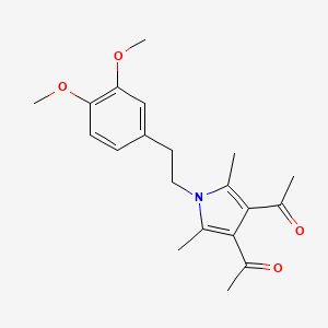 molecular formula C20H25NO4 B5750887 1,1'-{1-[2-(3,4-dimethoxyphenyl)ethyl]-2,5-dimethyl-1H-pyrrole-3,4-diyl}diethanone 
