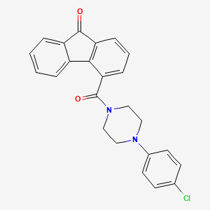 molecular formula C24H19ClN2O2 B5750901 4-{[4-(4-chlorophenyl)-1-piperazinyl]carbonyl}-9H-fluoren-9-one 