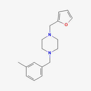 molecular formula C17H22N2O B5750904 1-(2-furylmethyl)-4-(3-methylbenzyl)piperazine 