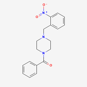 molecular formula C18H19N3O3 B5750914 1-benzoyl-4-(2-nitrobenzyl)piperazine 