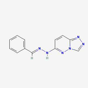 molecular formula C12H10N6 B5750920 benzaldehyde [1,2,4]triazolo[4,3-b]pyridazin-6-ylhydrazone 