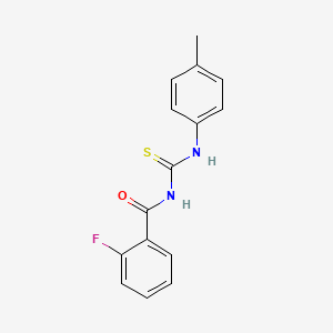 molecular formula C15H13FN2OS B5750938 2-fluoro-N-{[(4-methylphenyl)amino]carbonothioyl}benzamide CAS No. 156005-06-0