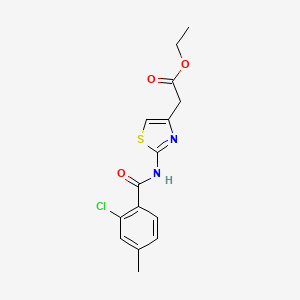 molecular formula C15H15ClN2O3S B5750951 ethyl {2-[(2-chloro-4-methylbenzoyl)amino]-1,3-thiazol-4-yl}acetate 