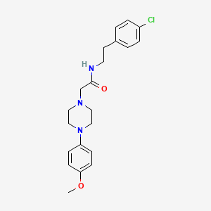 molecular formula C21H26ClN3O2 B5750977 N-[2-(4-chlorophenyl)ethyl]-2-[4-(4-methoxyphenyl)-1-piperazinyl]acetamide 